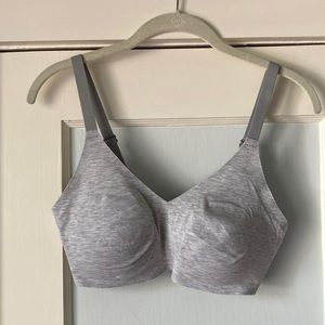 Grey stretch seamless full coverage bra